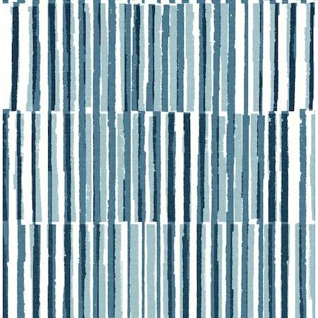 Minneapolis Sabah Teal Stripe 33 Ft L X 205 In W Wallpaper